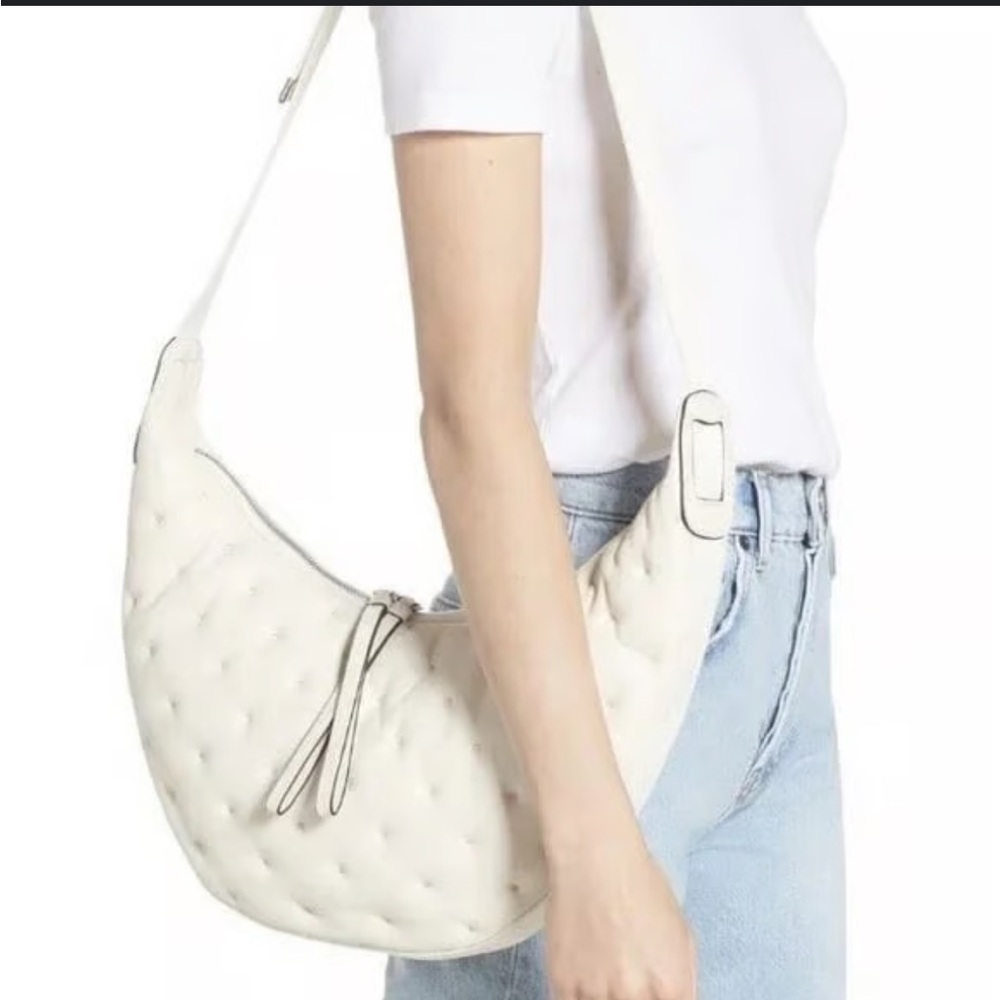 Rag & Bone Riser Cream Croissant Crossbody Shoulder Bag